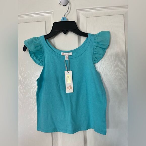 gb girls 2 piece blue ruffle set size M 8/10 nwt - Picture 5 of 9